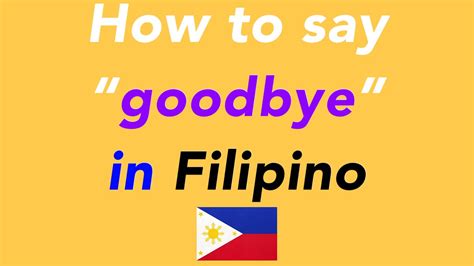 goodbye in philippines language.